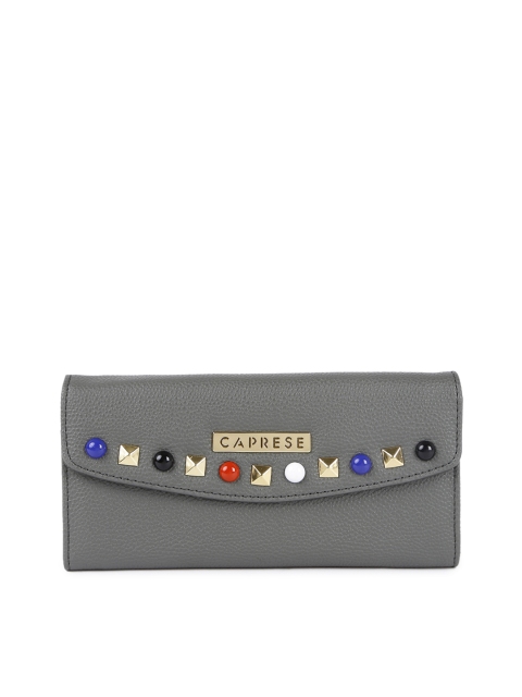

Caprese Women Grey Solid Two Fold Wallet