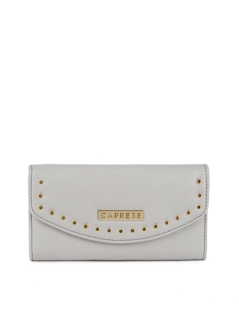 

Caprese Women Grey Solid Three Fold Wallet