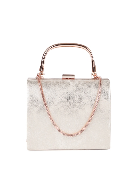 

Caprese Women Silver-Toned Solid Clutch
