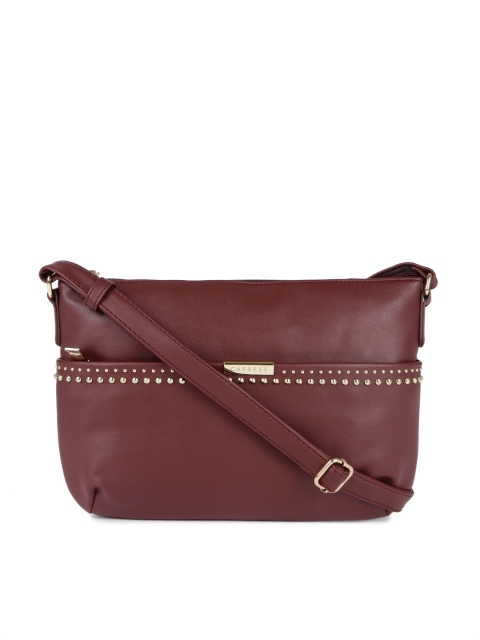 

Caprese Maroon Solid Sling Bag