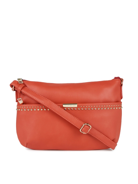

Caprese Orange Solid Sling Bag