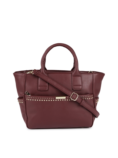 

Caprese Maroon Solid Handheld Bag