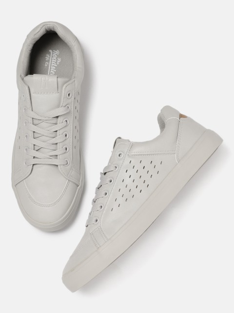 

Roadster Men Grey Cutwork Sneakers