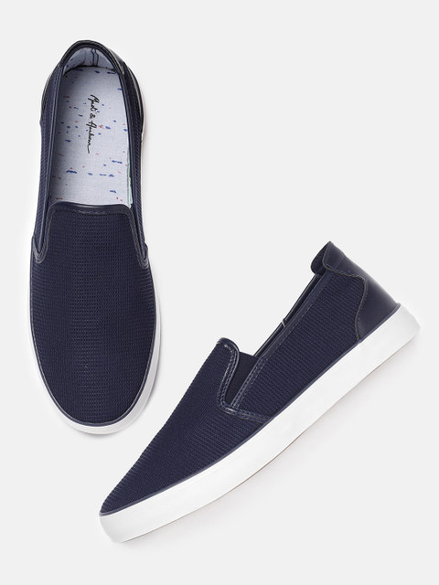 

Mast & Harbour Men Navy Blue Slip-On Sneakers