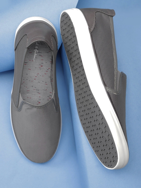 

Mast & Harbour Men Grey Slip-On Sneakers