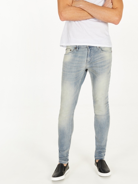 

OVS Men Blue Skinny Fit Mid-Rise Clean Look Stretchable Jeans