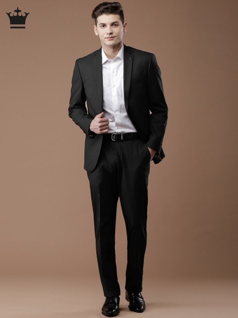 

Louis Philippe Men Black Single-Breasted Formal Suit