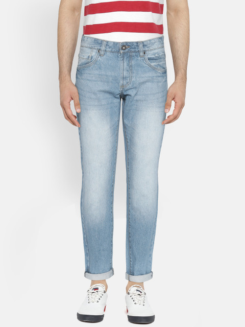 

OVS Men Blue Straight Fit Mid-Rise Clean Look Jeans