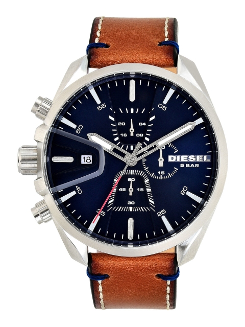 

DIESEL Men Blue & Tan Chronograph Watch DZ4470I