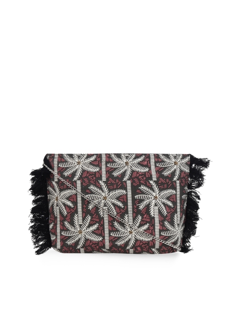 

Diwaah Black & Red Printed Sling Bag