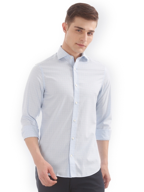 

GANT Men Blue Slim Fit Checked Casual Shirt