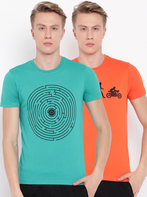 

Sweet Dreams Pack of 2 Printed Lounge T-shirts MT-183318COM, Teal