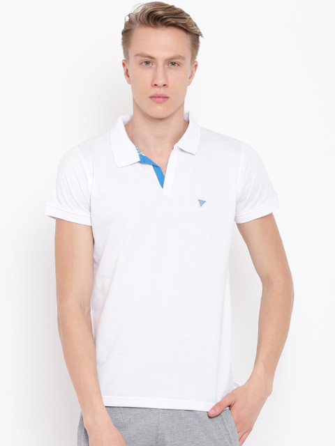 

Sweet Dreams White Polo Collar Lounge T-shirt MT-187718COM