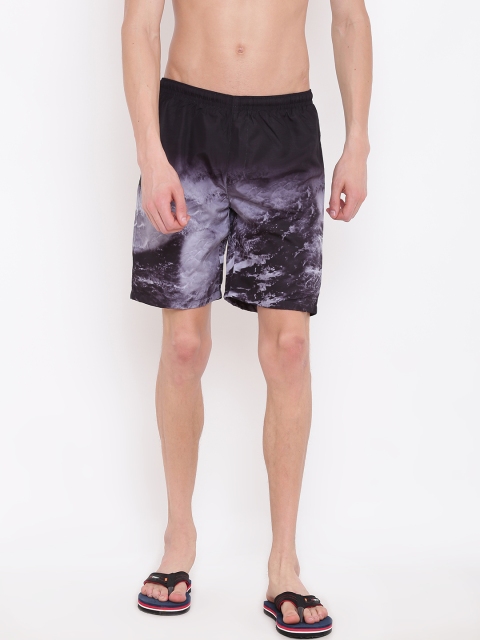 

Sweet Dreams Men Black & Grey Printed Lounge Shorts
