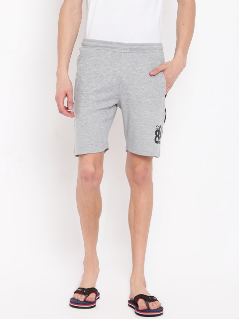 

Sweet Dreams Men Grey Melange Solid Lounge Shorts MS-171518COM