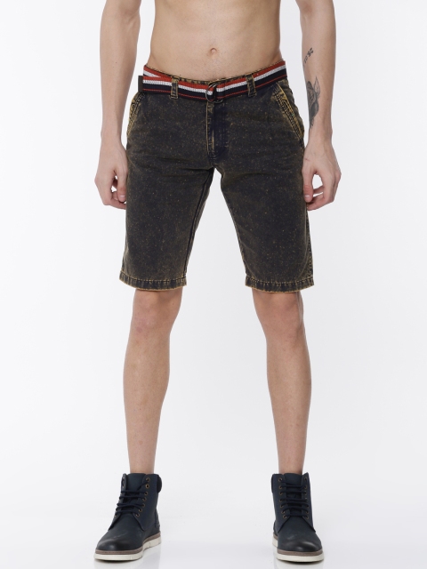 

FIFTY TWO Men Navy Blue Washed Regular Fit Chino Shorts