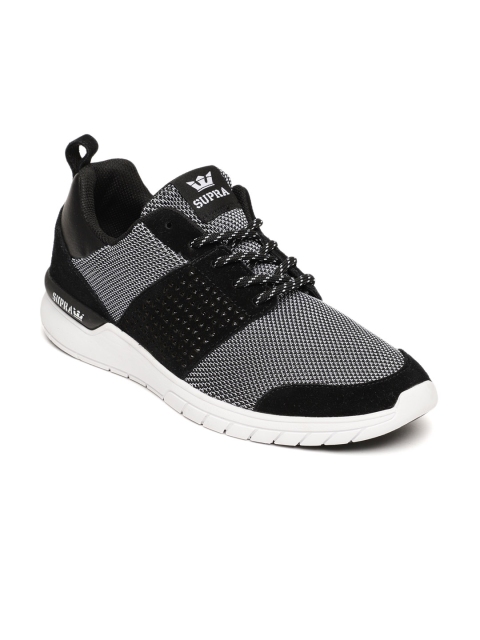 

Supra Men Black & White Scissor Nubuck Sneakers