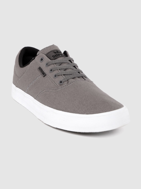 

Supra Men Grey Solid Sneakers