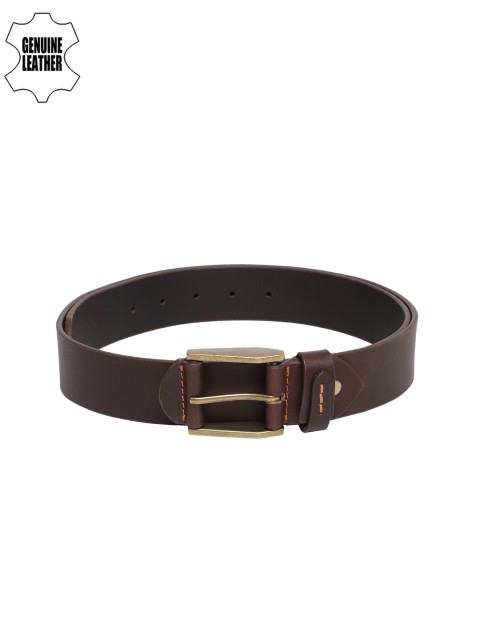 

Mast & Harbour Men Brown Solid Leather Belt