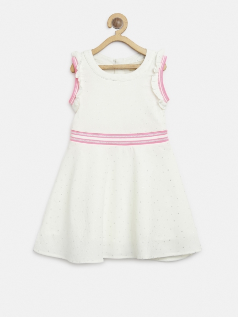 

Gini and Jony Girls White Printed A-Line Dress