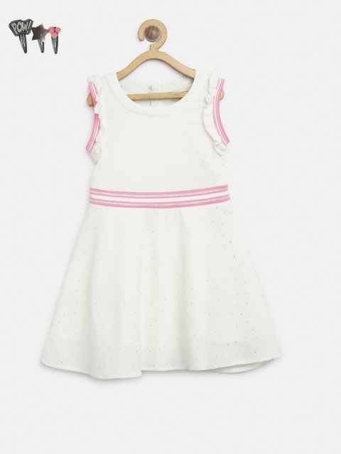 

Gini and Jony Girls White Printed A-Line Dress