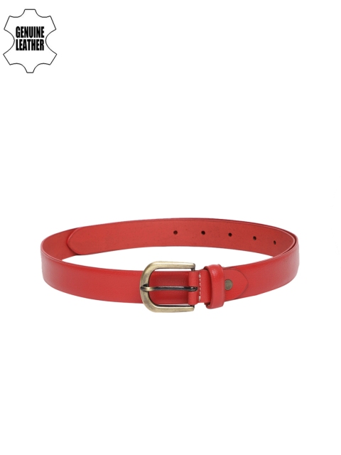 

Mast & Harbour Women Red Genuine Leather Solid Belt