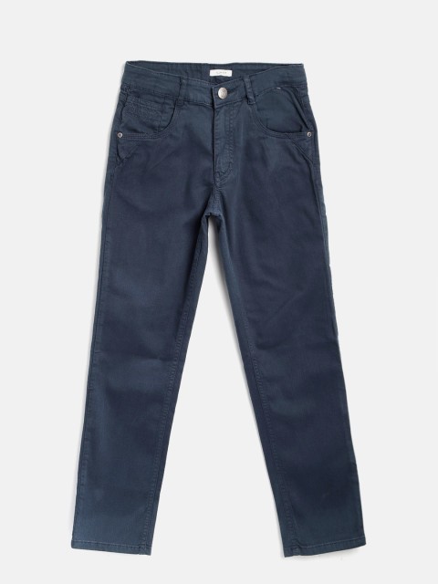 

Gini and Jony Boys Navy Blue Slim Fit Mid-Rise Clean Look Stretchable Jeans