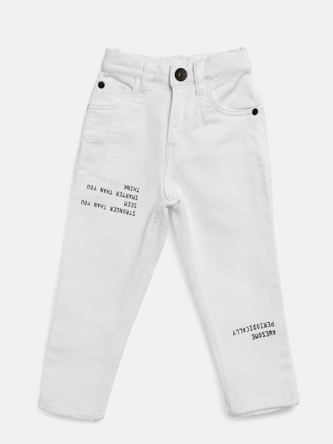 

Gini and Jony Boys White Slim Fit Mid-Rise Clean Look Stretchable Jeans