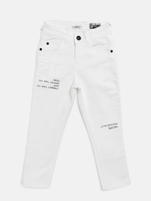 

Gini and Jony Boys White Slim Fit Mid-Rise Clean Look Stretchable Jeans
