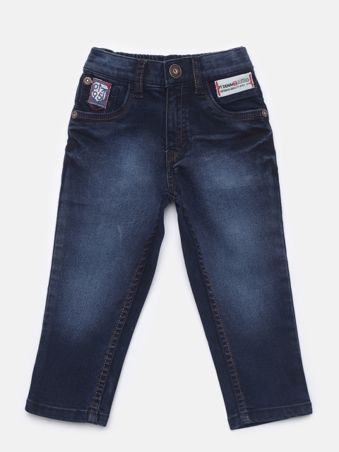 

Palm Tree Boys Navy Blue Regular Fit Mid-Rise Clean Look Stretchable Jeans