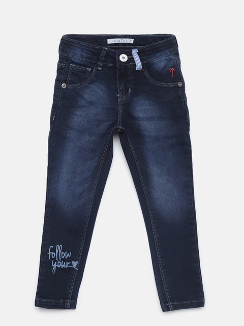 

Palm Tree Girls Navy Blue Slim Fit Mid-Rise Clean Look Stretchable Jeans