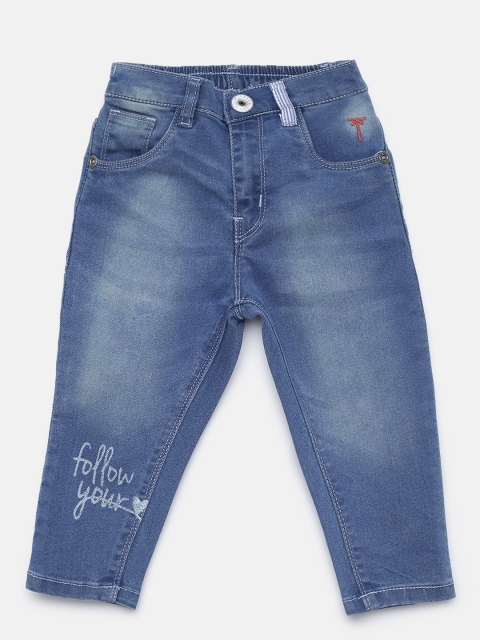 

Palm Tree Girls Blue Slim Fit Mid-Rise Clean Look Stretchable Jeans