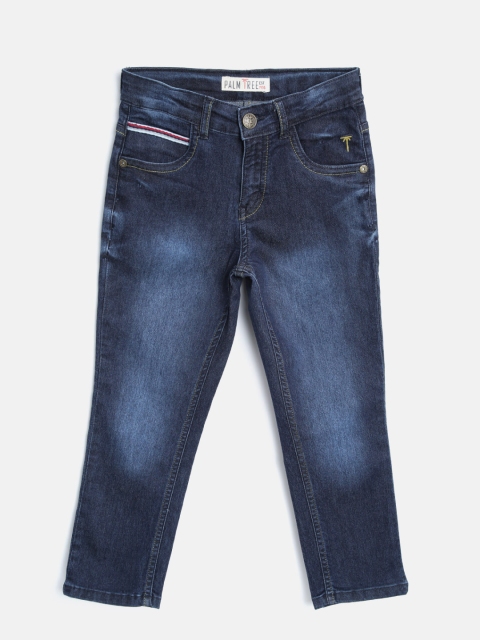 

Palm Tree Boys Navy Blue Regular Fit Mid-Rise Clean Look Stretchable Jeans