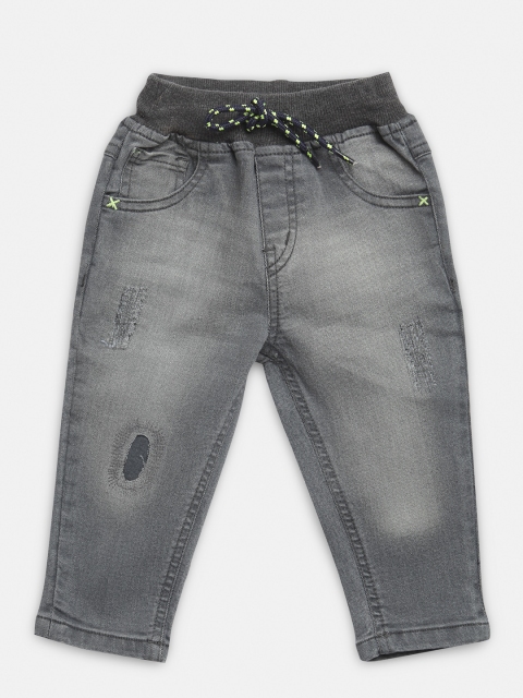 

Gini and Jony Boys Grey Regular Fit Mid-Rise Mildly Distressed Jeans