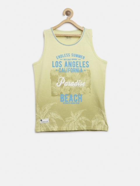 

Palm Tree Boys Yellow Printed Round Neck T-shirt