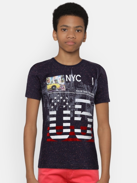 

Palm Tree Boys Blue Printed Round Neck T-shirt