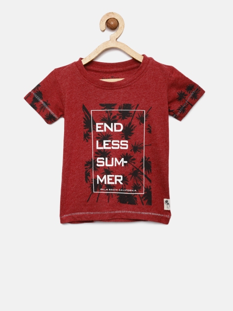

Palm Tree Boys Red Printed T-shirt