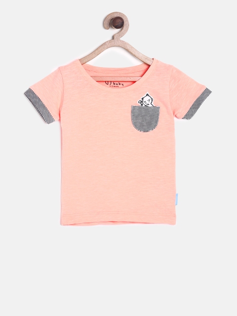 

Gini and Jony Boys Pink Printed Round Neck T-shirt