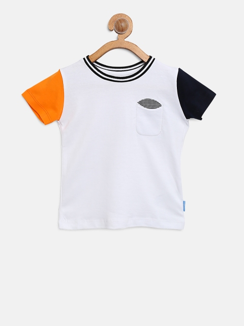 

Gini and Jony Boys White Solid Round Neck T-shirt