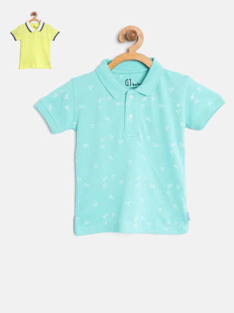 

Gini and Jony Boys Pack of 2 Polo Collar T-shirts, Blue