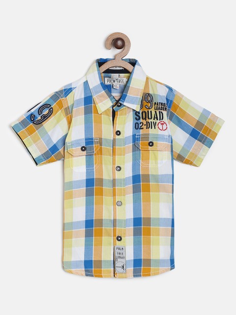 

Palm Tree Boys Multicoloured Regular Fit Checked Casual Shirt, Multi