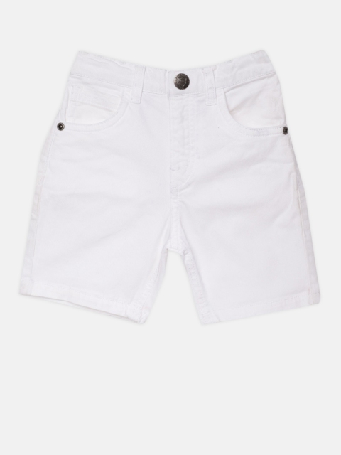 

Gini and Jony Boys White Solid Regular Fit Shorts