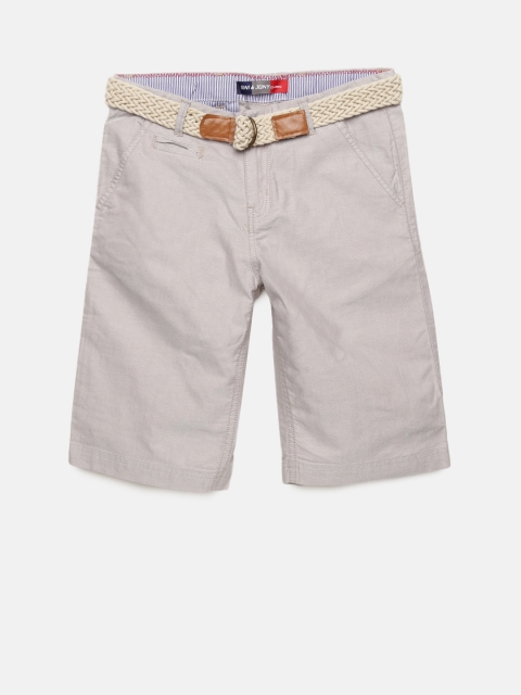 

Gini and Jony Boys Beige Solid Regular Fit Shorts