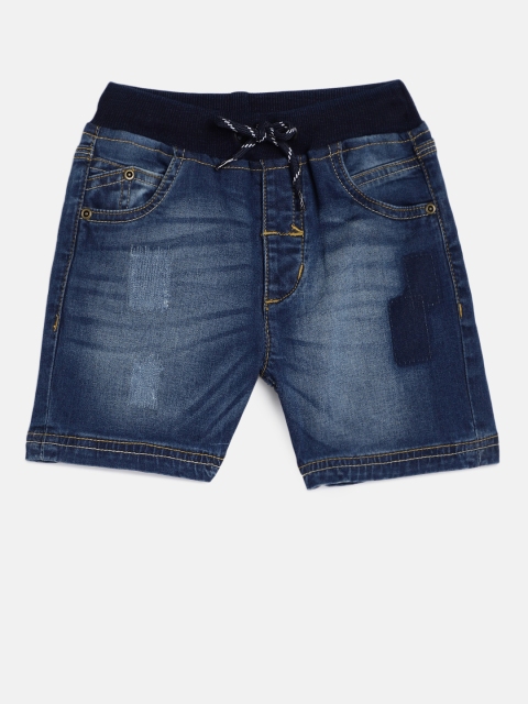 

Gini and Jony Boys Blue Washed Regular Fit Regular Shorts