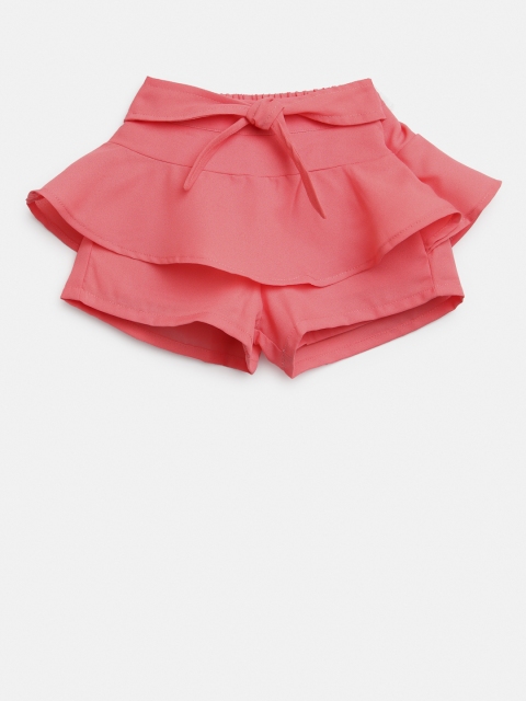 

Gini and Jony Girls Coral Pink Flared Skorts