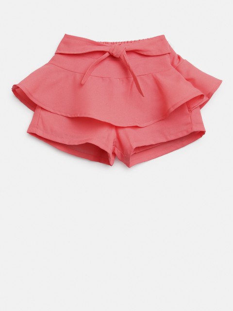 

Gini and Jony Girls Coral Pink Flared Skorts