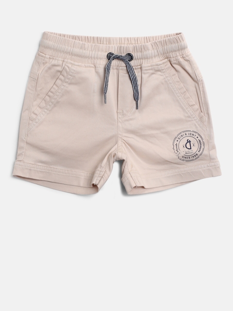 

Gini and Jony Boys Beige Solid Regular Shorts