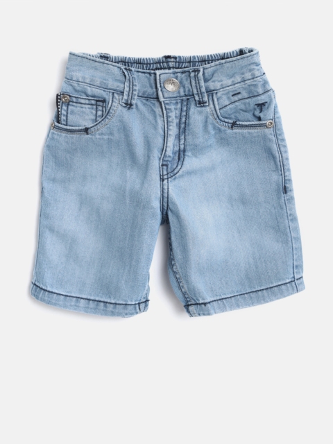 

Palm Tree Boys Blue Washed Regular Fit Denim Shorts