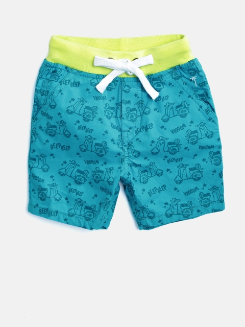 

Palm Tree Boys Blue Printed Regular Fit Regular Shorts