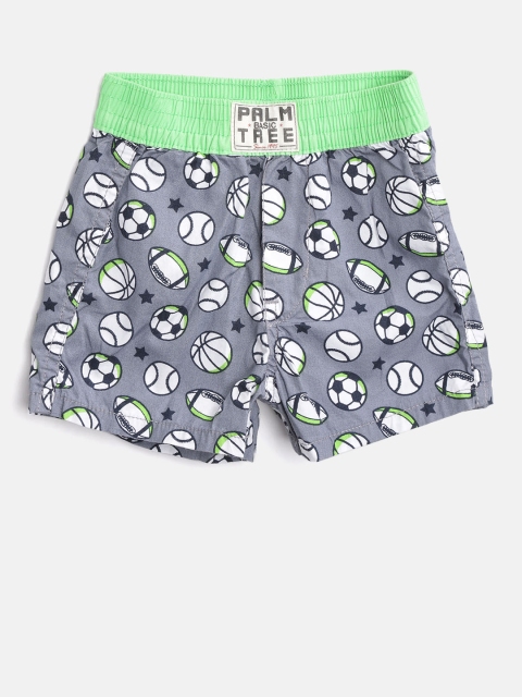 

Palm Tree Boys Grey & White Printed Boxers 131246518276 C209